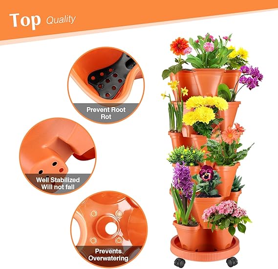 Jadinière Tridimensionnels Ultra Robustes en Plastique